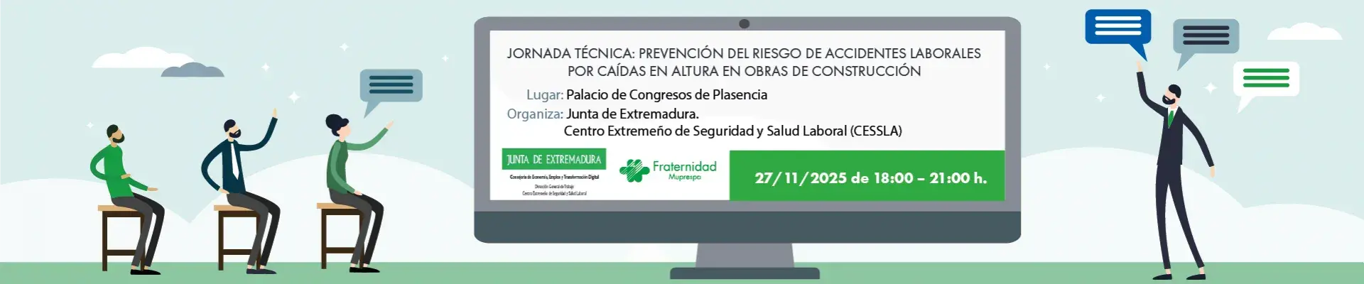 Pancarta - Conferencia 2711 CESSLA Plasencia