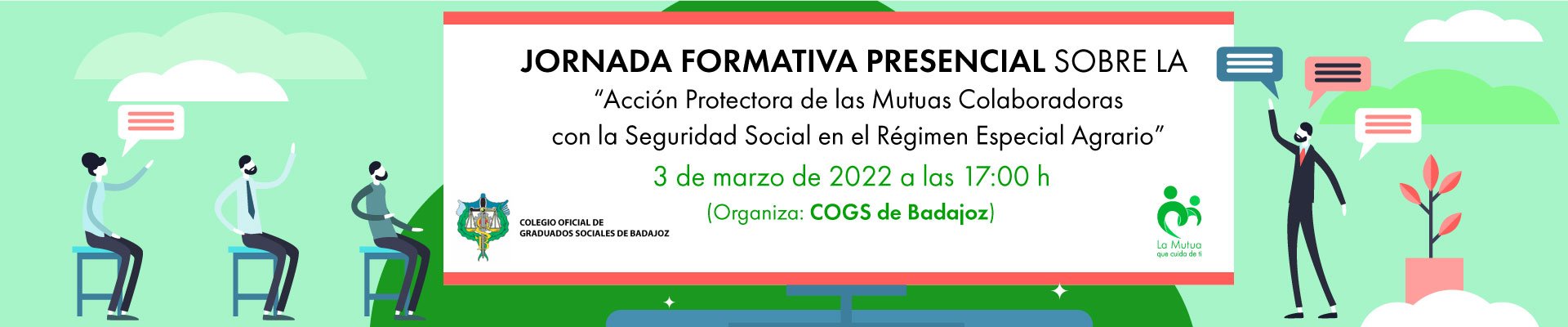 Fraternidad-Muprespa con el COGS Badajoz en la jornada sobre las MCSS en el Reg.Agrario