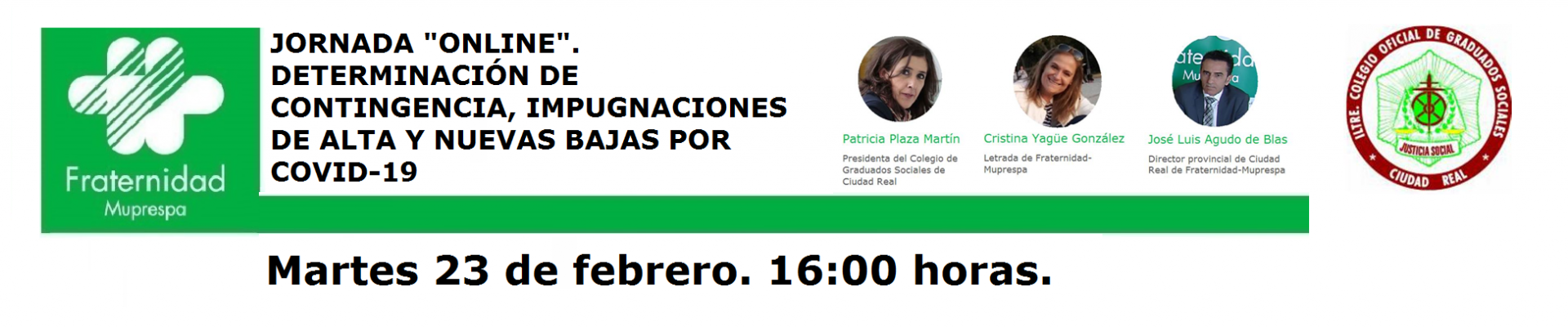 webinar Fraternidad-Muprespa y Colegio de Graduados Sociales Ciudad Real