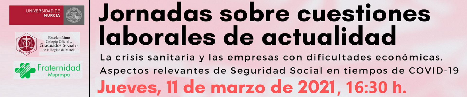 baner Jornada 11 de marzo COGS Murcia y Fraternidad-Muprespa