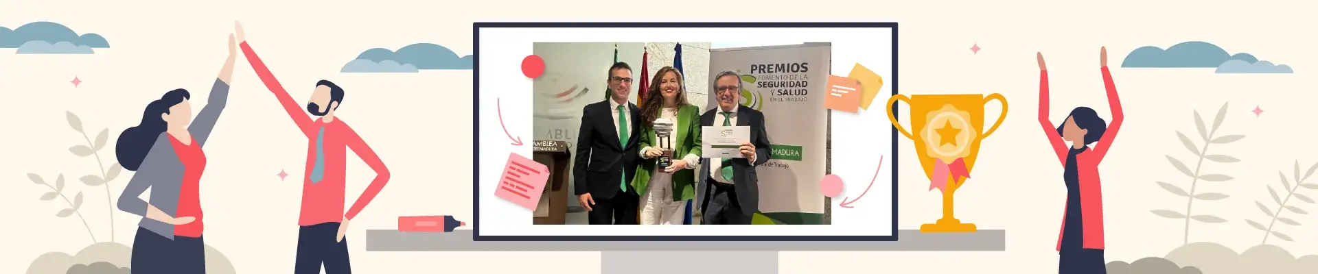 Fraternidad-Muprespa, premiada por la Junta de Extremadura por fomentar la seguridad y salud laboral