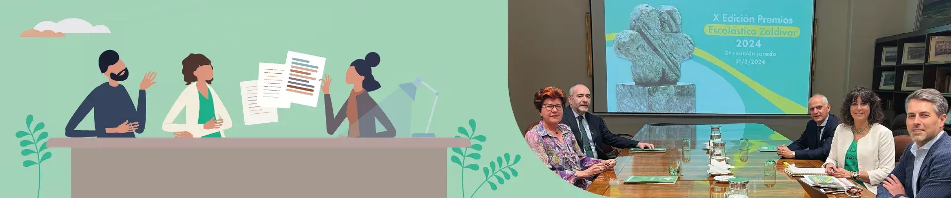 Reunión del jurado de los premios Escolástico Zaldívar para valorar las 61 candidaturas recibidas