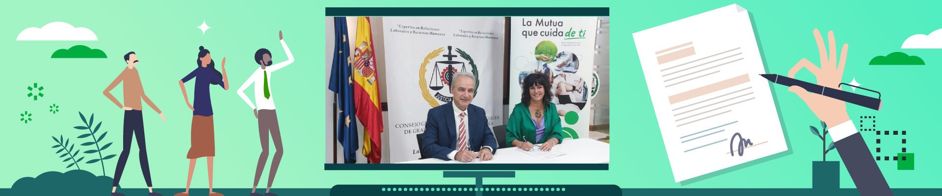 Firma Convenio FM y Colegio de Graduados Sociales