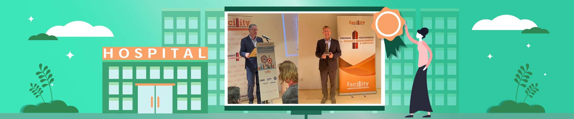 Pedro Serrera recoge el premio Nacional de Facility Management para el Hospital Fraternidad-Muprespa Habana