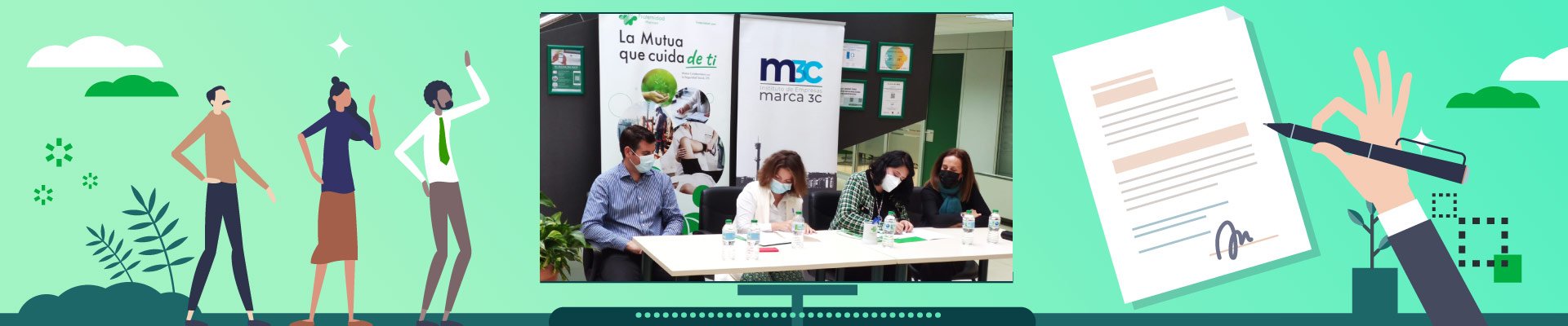 Acuerdo de colaboración entre Fraternidad-Muprespa y el Instituto de Empresas Marca3C de Tres Cantos