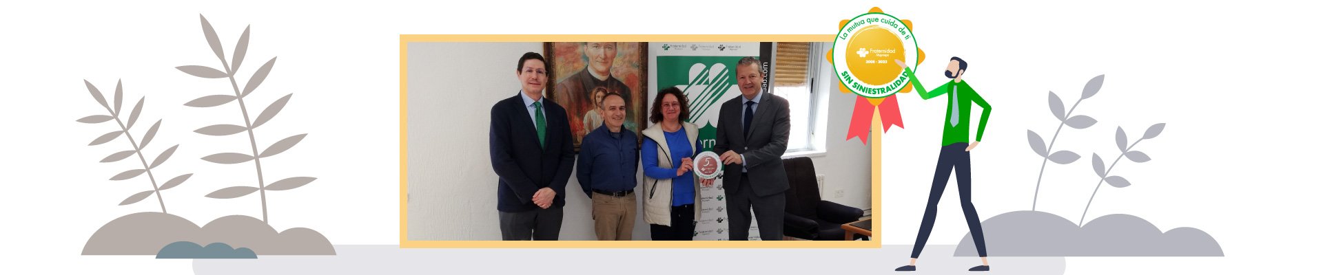 Fraternidad-Muprespa reconoce al colegio Sagrado Corazón de Venta de baños por su baja siniestralidad