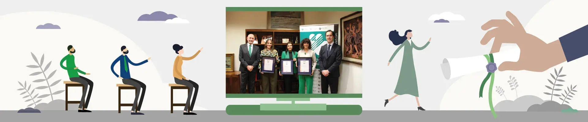 Fraternidad-Muprespa recibe por parte de AENOR  los certificados de gestión de la calidad, gestión ambiental y tratamiento de quejas