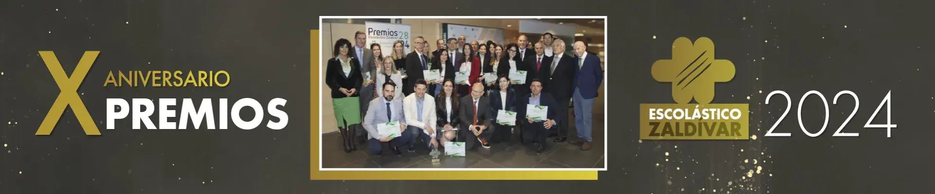Foto de los ganadores de los Premios Escolástico Zaldívar 2024 de Fraternidad-Muprespa