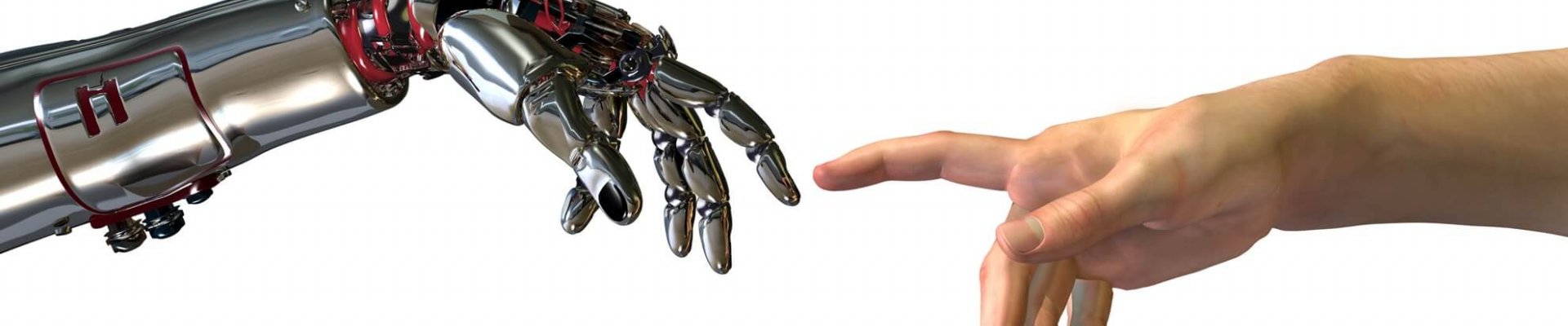 mano robot y mano humana