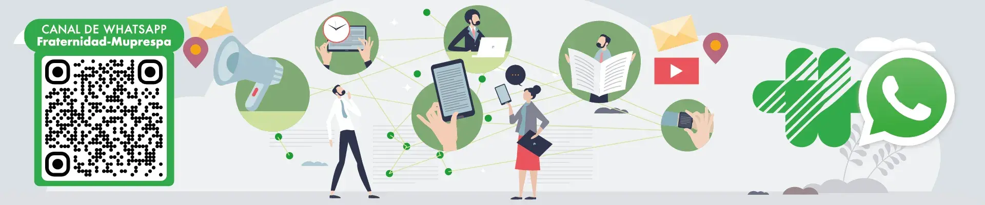 Fraternidad-Muprespa, a un mensaje de distancia, con el lanzamiento de su nuevo canal de WhatsApp