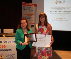 Natalia Fdez. Laviada, subdirectora general de Fraternidad-Muprespa premiada por la Sociedad Española de Salud y Seguridad en el Trabajo