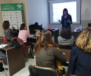 Natalia Fdez. Laviada, durante su exposición en la jornada
