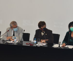 Autoridades participantes en la inauguración de la Exposición 