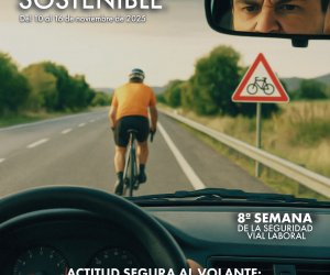 Cartel de la VIII Semana de la Seguridad Vial Laboral de Fraternidad-Muprespa