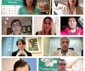 Imagen collage de los participantes en la webinar de la V Semana de la Seguridad Vial Laboral 