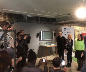 Antonio José Millán, director de la Cátedra AXA de Prevención Lourdes Íscar, directora de Osalan, Silvia Vela, directora de Comunicación y Relaciones Institucionales de Fraternidad-Muprespa, y Ion Iraola, alcalde de Eibar