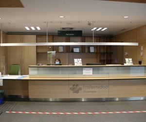 Mostrador de admisión en el Hospital Fraternidad-Muprespa Habana