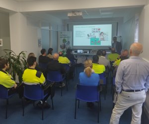 Imagen de la jornada realizada en la sede de la empresa Aliaxis