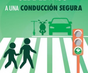 Imagen del cartel de la V Semana de la Seguridad Vial Laboral de Fraternidad-Muprespa 