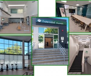 Collage de fotos del centro de Fraternidad-Muprespa en Alcorcón