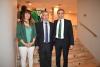 Natalia Fdez Laviada, eduardo Sanz y Jose manuel Lopez Sanz, entrega diploma Bonus a las empresas de Murcia_Fraternidad-Muprespa