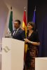 Mar Morales en el atril, durante su discurso de agradecimiento
