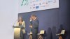 Antonio Garamendi, presidente CEOE y Natalia Fdez. Laviada