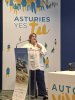 Elena Muñoz, hablando sobre la consecución del sello EFQM para el HFMH