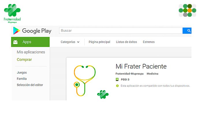 Nueva aplicación móvil para pacientes de Fraternidad-Muprespa Nueva aplicación móvil para pacientes de Fraternidad-Muprespa