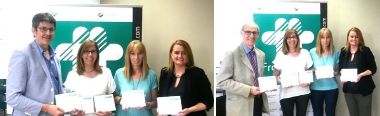 Fraternidad-Muprespa de Barcelona entrega los  diplomas Bonus 2014 a empresas mutualistas