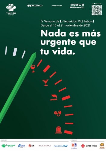 Cartel de la IV Semana de la Seguridad Vial Laboral de Fraternidad-Muprespa 
