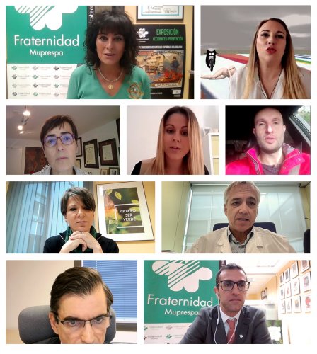Imagen collage de los participantes en la webinar de la V Semana de la Seguridad Vial Laboral 