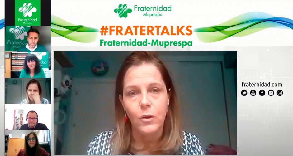 Carmen Cámara, durante su participación en el décimo Fratertalk de Fraternidad-Muprespa