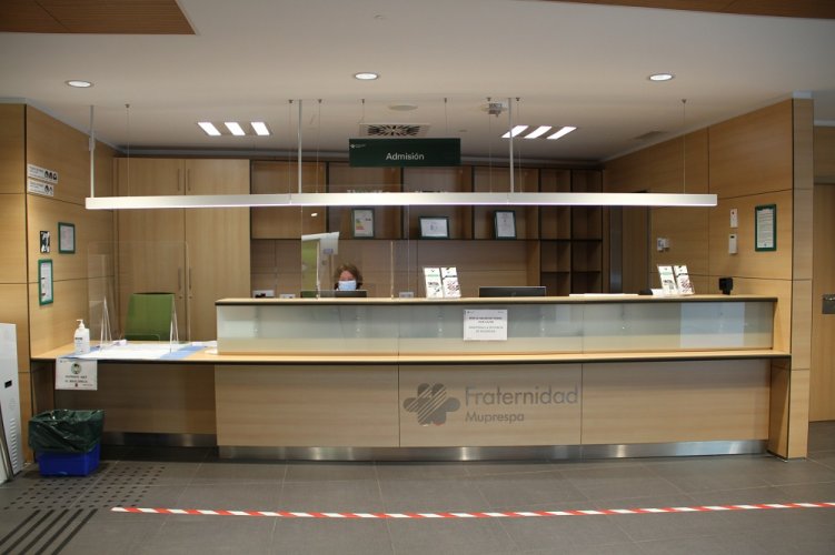 Mostrador de admisión en el Hospital Fraternidad-Muprespa Habana