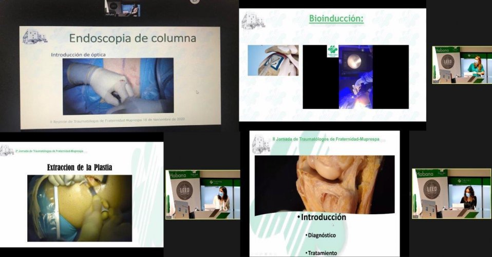 Imagen de diversas intervenciones quirúrgicas mostradas en la formación web