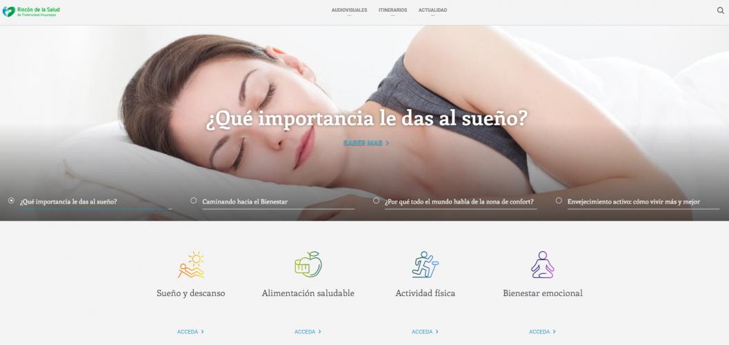 Imagen del nuevo Rincón de la Salud de Fraternidad-Muprespa 