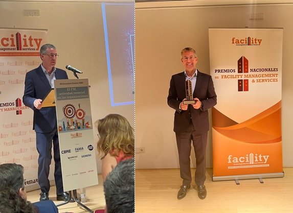 Pedro Serrera, en el acto de entrega del premio 