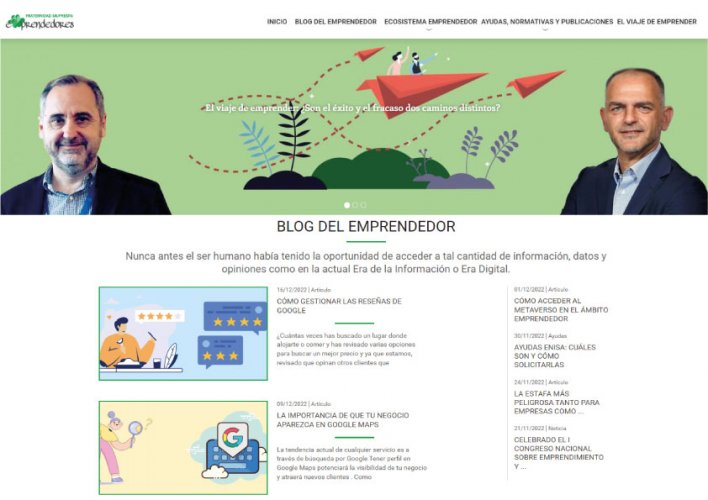 Imagen del nuevo Portal del Emprendedor de Fraternidad-Muprespa 